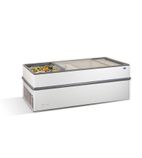 CRYSTALLITE 20 Island 800 Ltr White Island Display Chest Freezer With Glass Lid
