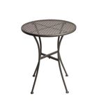 Image of GG703 Grey Steel Patterned Round Bistro Table Grey 600mm
