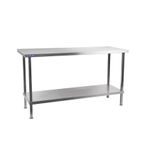 DR345 1800mm Self Assembly Stainless Steel Centre Table