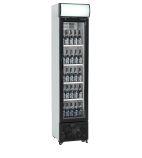 FSC175H 182 Ltr Upright Single Glass Door White Simline Display Fridge With Canopy