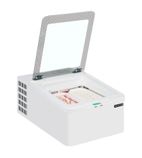 Image of MINI CREAM 2V 2 x Napoli Pan White Countertop Ice Cream Display Freezer