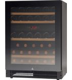 Image of WFG 45 134 Ltr Undercounter Single Glass Door Black Dual Zone Wine Cooler