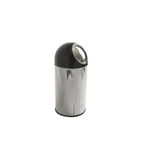 F9817 Push Bin 40 ltr s/s with Black Dome