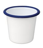 Image of Enamel DC383 Sauce Cups White & Blue 65mm (Pack of 6)