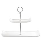 Image of Alchemy DL496 2 Tier Rectangular Plate Towers 300mm (Pack of 2)