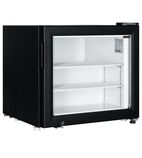 UF50G BLACK 50 Ltr Countertop Single Glass Door Black Display Freezer