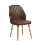 CX469 Tromso Dining Chair Buffalo Espresso with Light Wood Legs