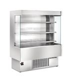Silver SI100BSVI21QNI 1000mm Wide Stainless Steel Multideck Display Fridge With Nightblind