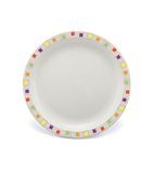D7811AM Duo Plate Narrow Rim Abstract Multi 23cm Poly