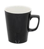 Café BN432 Porcelain Latte Mugs Gloss Black 285ml (Pack of 12)