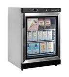 UF200VG 200 Ltr Undercounter Single Glass Door White Display Freezer