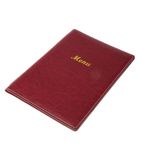 Image of E222 Faux Leather Menu Cover A4 Burgundy