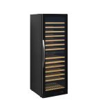 TFW400-2F 416 Ltr Upright Single Glass Door Black Dual Zone Wine Cooler