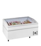 SUPER 150DE 590 Ltr White Island Display Chest Freezer With Glass Lid