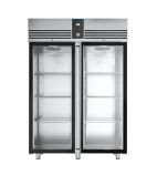 G3 EP1440G 1350 Ltr Upright Double Hinged Glass Door Stainless Steel Display Fridge