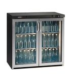Image of MG3/250GCS 250 Ltr Undercounter Double Hinged Glass Door Stainless Steel Back Bar Bottle Cooler