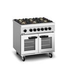 Phoenix PHDR01/N Dual Fuel Natural Gas Free-Standing 6 Burner Oven With Castors