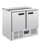 G-Series G606 240 Ltr 2 Door Stainless Steel Refrigerated Pizza / Saladette Prep Counter