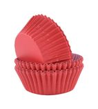CX138 Block Colour Cupcake Cases Red, Pack of 60