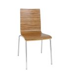 GR344 Square Back Side Chair Zebrano (Pack of 4)