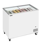 IC301SC 296 Ltr White Display Chest Freezer With Glass Lid