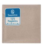 Image of DB483 Recycled Dinner Napkin Kraft 40x40cm 2ply 1/4 Fold (Pack of 2000)