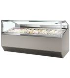 SUPER CAPRI12 12 x Napoli Pan Stainless Steel Flat Glass Ice Cream Display Freezer