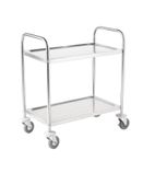 F997 Stainless Steel 2 Tier Clearing Trolley Medium