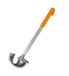 Image of CD149 Heavy Duty Stainless Steel Colour Coded Ladle Orange 237ml
