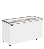 Image of ST500 491Ltr White Display Chest Freezer With Glass Lid