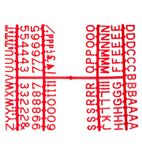 Image of CZ608 Letter Set Of 660 Characters Red 12mm
