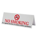 CZ426 No Smoking Table Sign Plastic