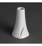 U826 Whiteware Bud Vase with Card Slot