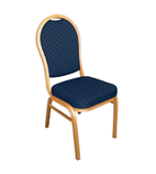 U526 Arched Back Banquet Chairs Blue & Gold (Pack of 4)