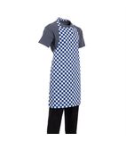 A554 Bib Apron Blue & White Check
