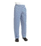 A043-XS Essential Baggy Pants Big Blue Check XS