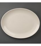 U128 Ivory Oval Coupe Plates 330mm (Pack of 6)