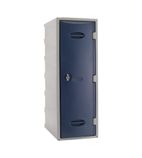 Plastic Single Door Locker Hasp and Staple Lock Blue 900mm - CB544