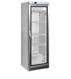UF400VSG 400 Ltr Upright Single Glass Door Stainless Steel Display Freezer