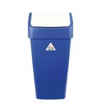 Lucy CC082 Polypropylene Swing Top Bin Blue 50 Ltr