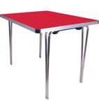 DM698 Contour Folding Table Red 3ft