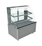 PAT2C 900mm Wide Curved Glass Patisserie Serve Over Counter Display Fridge