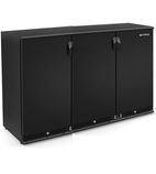 ERV35PP 330 Ltr Undercounter Triple Hinged Solid Door Black Back Bar Bottle Cooler
