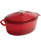 GH313 Red Oval Casserole Dish 5Ltr
