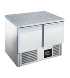 BCC2-GR-TOP 240 Ltr 2 Door Refrigerated Prep Counter with Granite Top