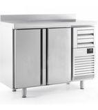 Image of FMPP1500 Heavy Duty 325 Ltr 2 Door Stainless Steel Refrigerated Prep Counter