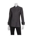 Urban Gramercy Denim Womens Zip Chef Jacket Black L - BB094-L