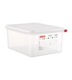 T989 Polypropylene 1/2 Gastronorm Food Container with Lids 12.5 Ltr (Pack of 4)