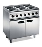 Image of Silverlink 600 ESLR9C Electric 6 Plate Fan-Assisted Oven Range (Castors at Rear) - 3 Phase