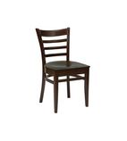 CD186-PL Wooden Side Chair Walnut Horizontal Slats (Pack of 2)